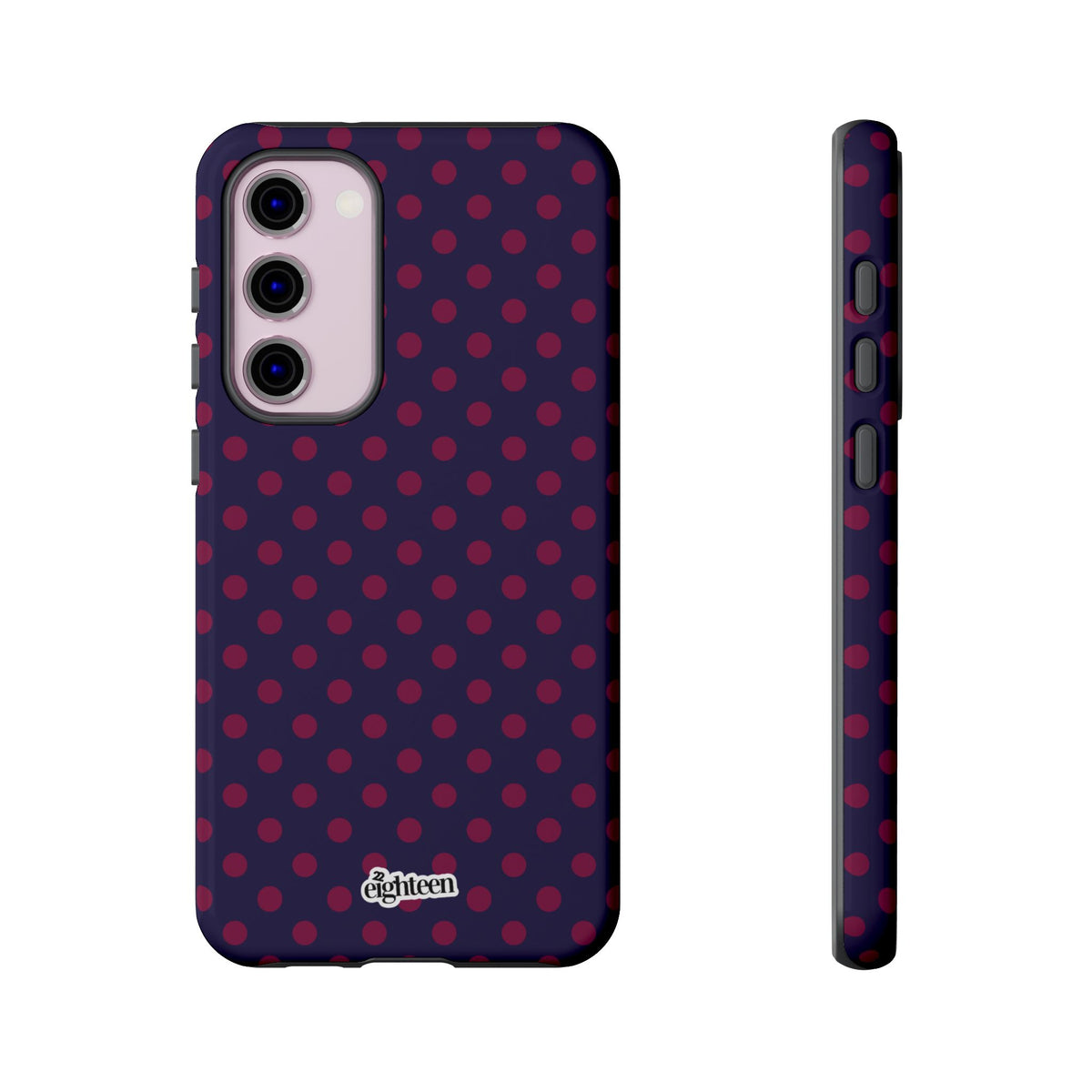 Night Blue & Burgundy Dot Theory Phone Case