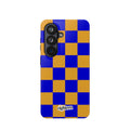 Royal Blue & Gold Check, Please! MagSafe Phone Case