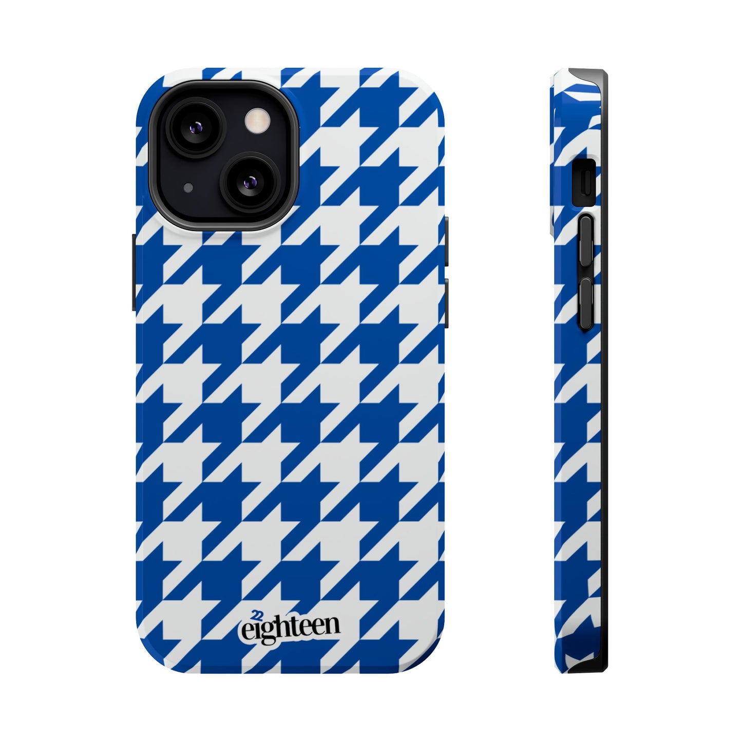 Royal Blue & White Sorority Houndstooth MagSafe Tough Case