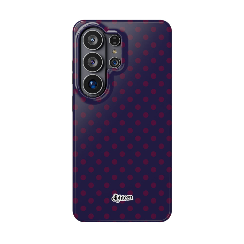 Night Blue & Burgundy Dot Theory MagSafe Phone Case