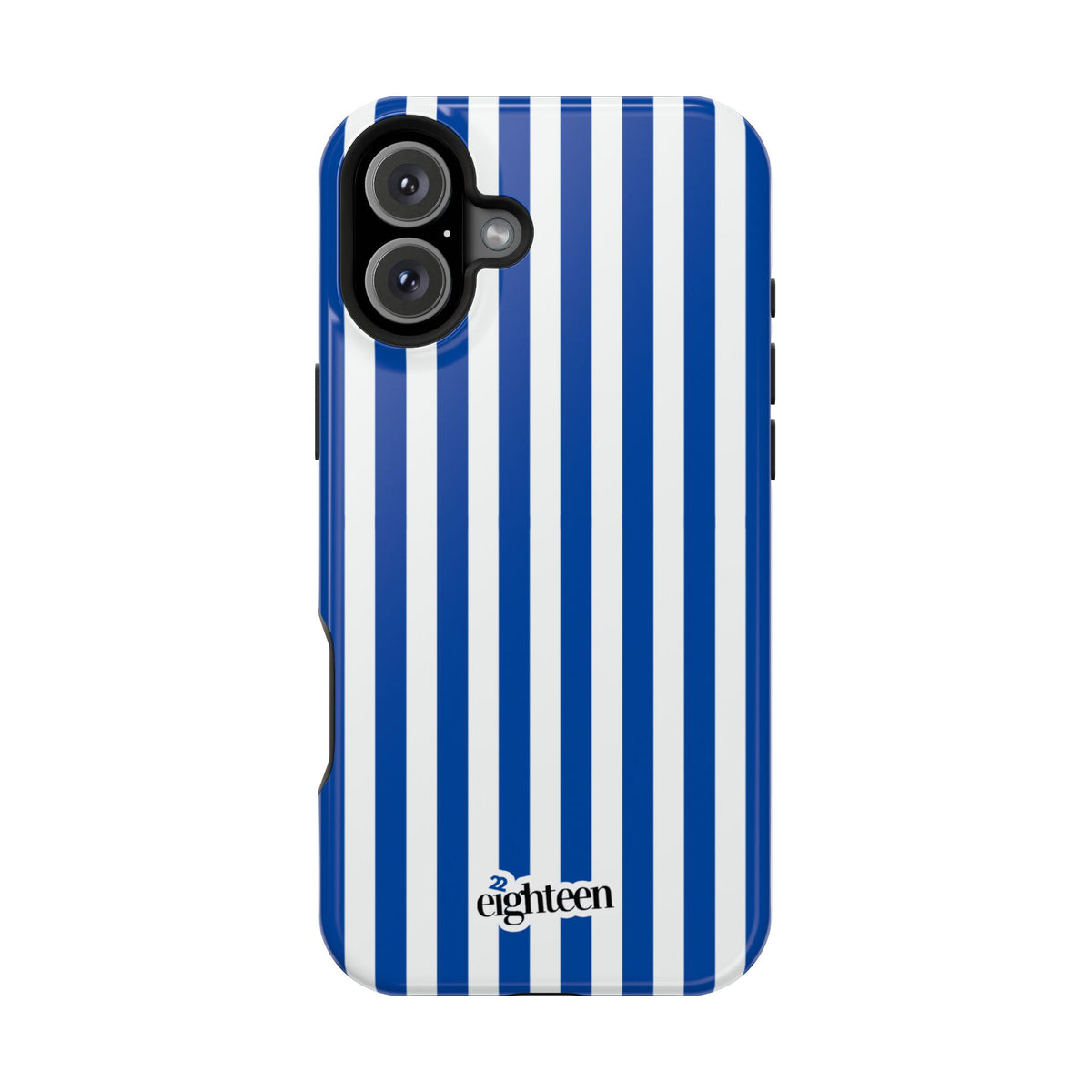 Royal Blue & White Baseline MagSafe Phone Case