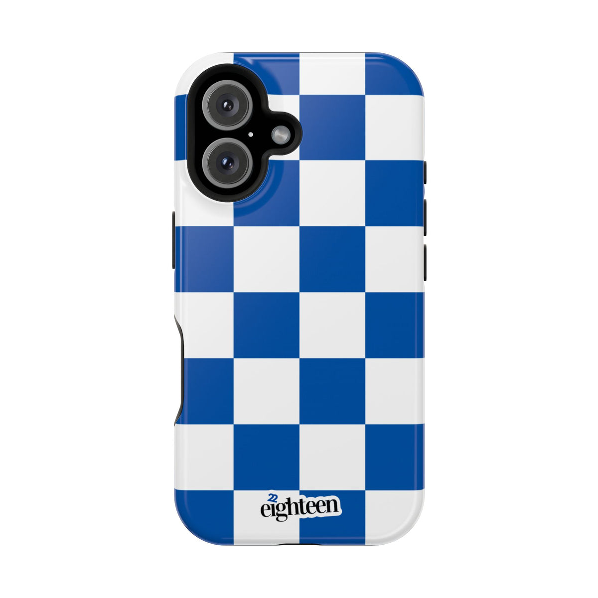 Royal Blue & White Check, Please! MagSafe Phone Case