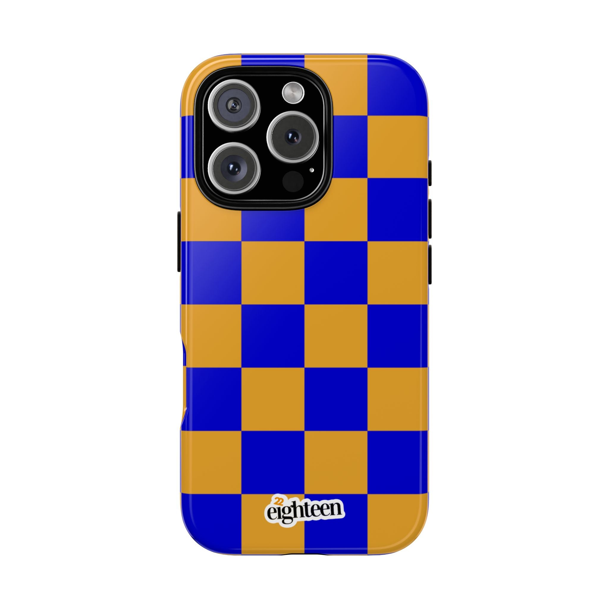 Royal Blue & Gold Check, Please! Tough Phone Case