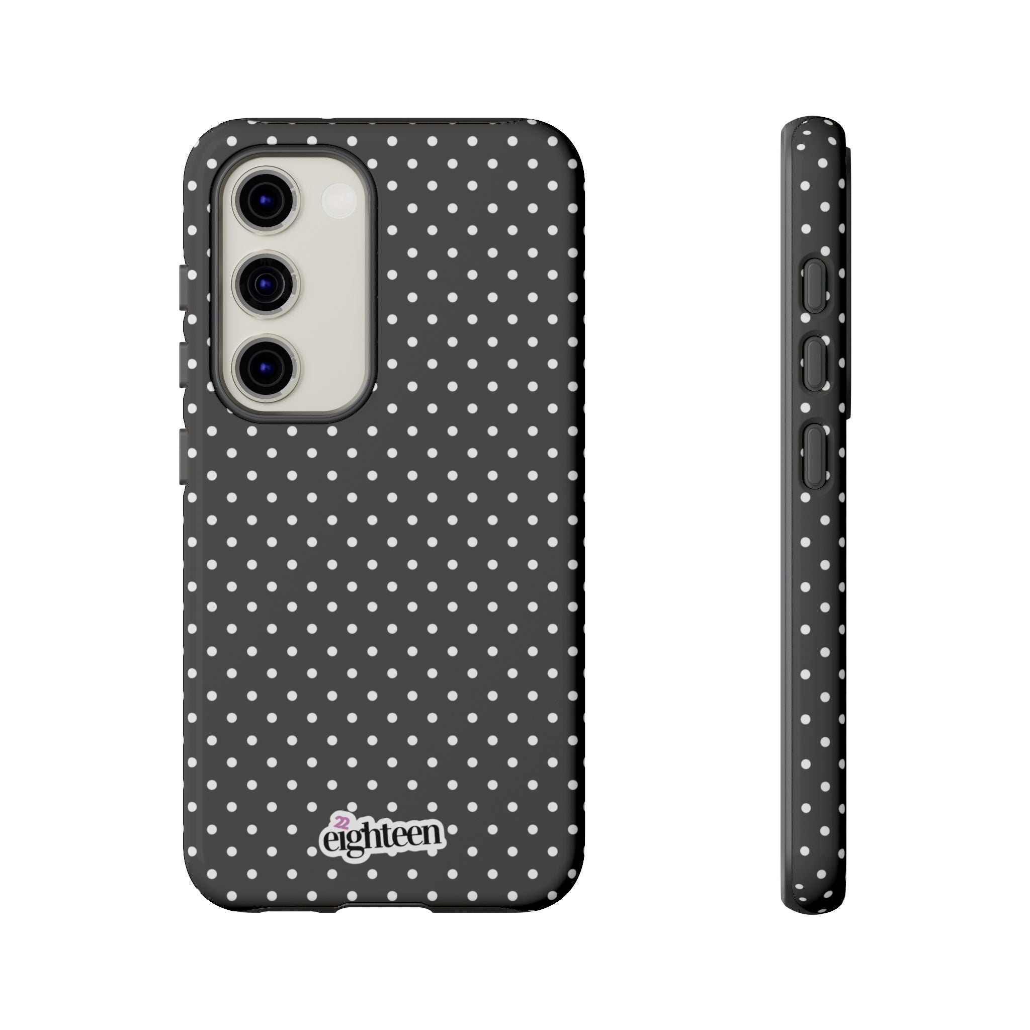 Charcoal Dotty Tough Phone Case
