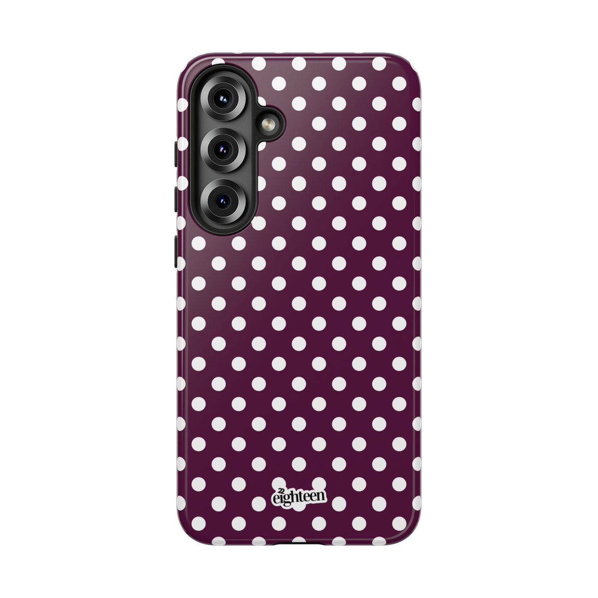 Maroon + White Dot Theory Phone Case