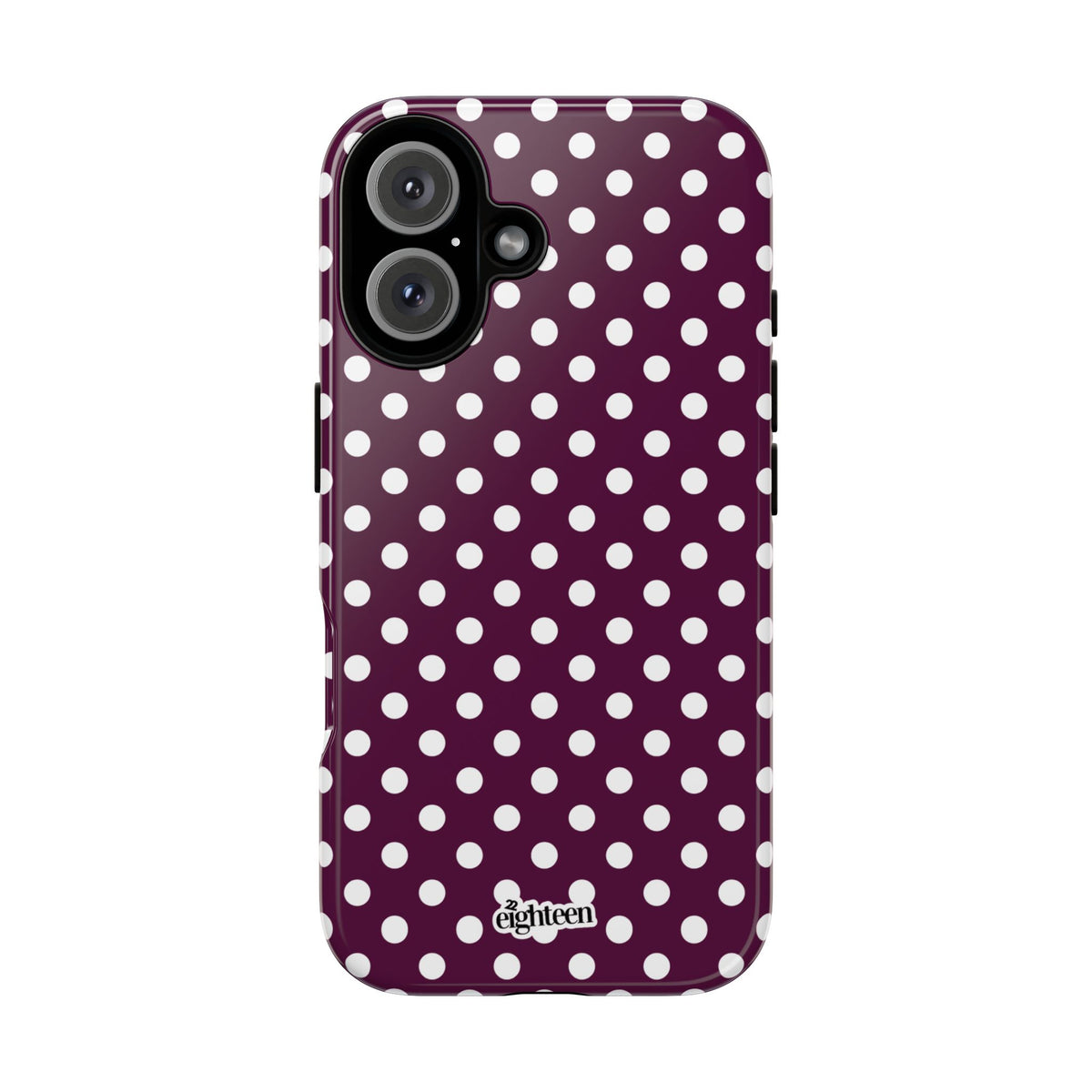 Maroon + White Dot Theory Phone Case