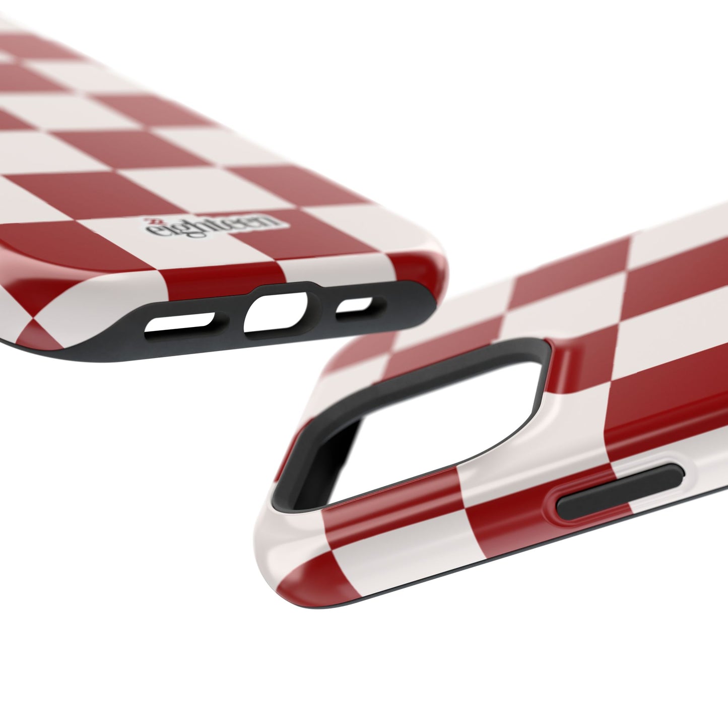 Crimson & Cream Sorority Checkered MagSafe Tough Case