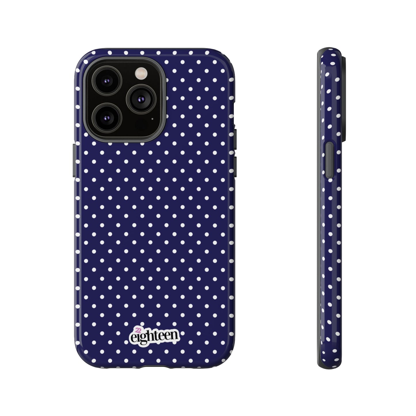 Deep Blue Dotty Tough Phone Case