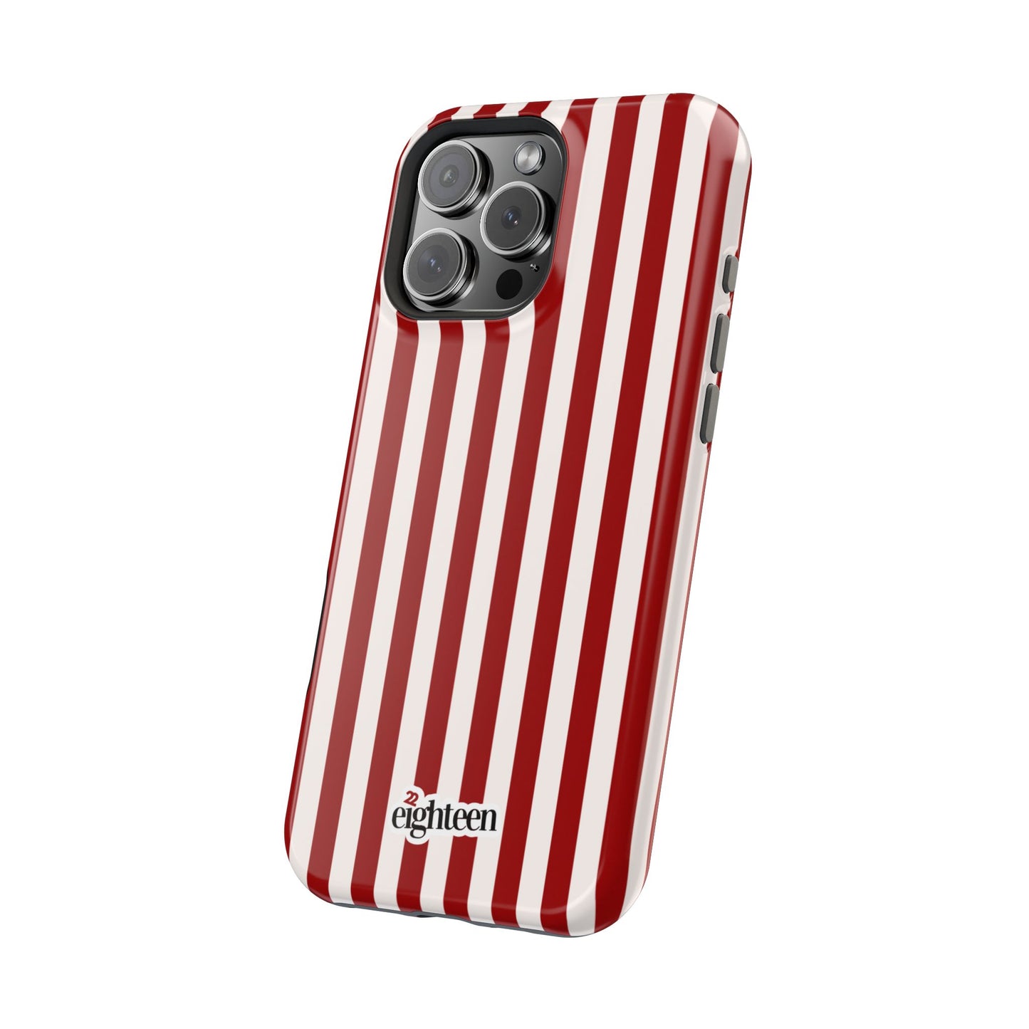Crimson & Cream Sorority Stripe MagSafe Tough Case