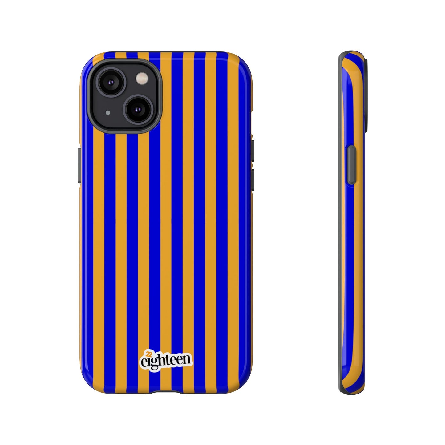 Royal Blue & Gold Stripe Tough Phone Case