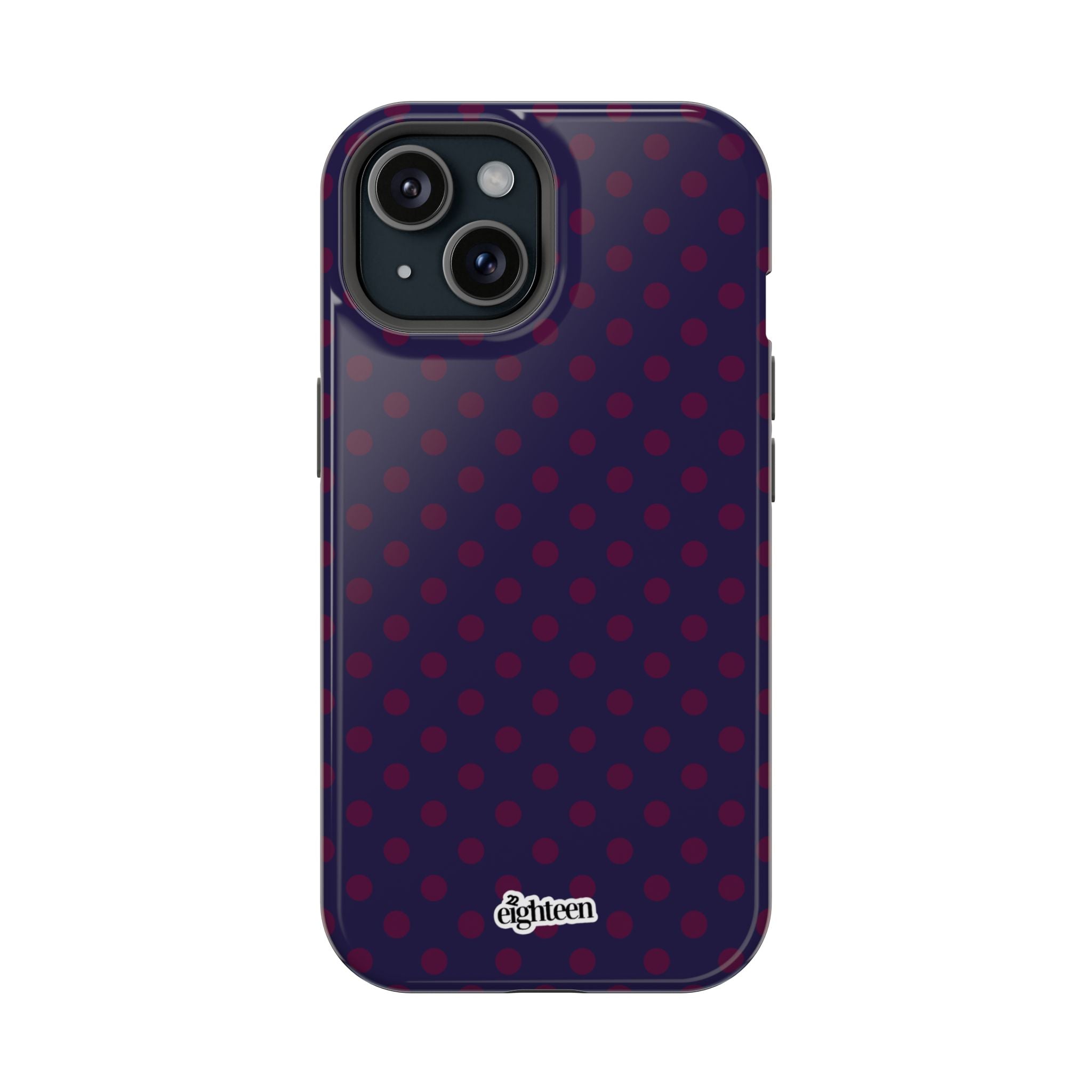Night Blue & Burgundy Dot Theory MagSafe Phone Case