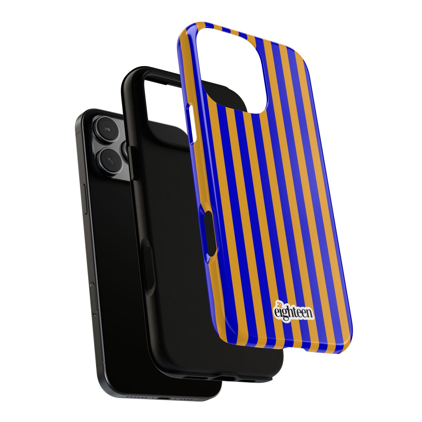 Royal Blue & Gold Stripe Tough Phone Case