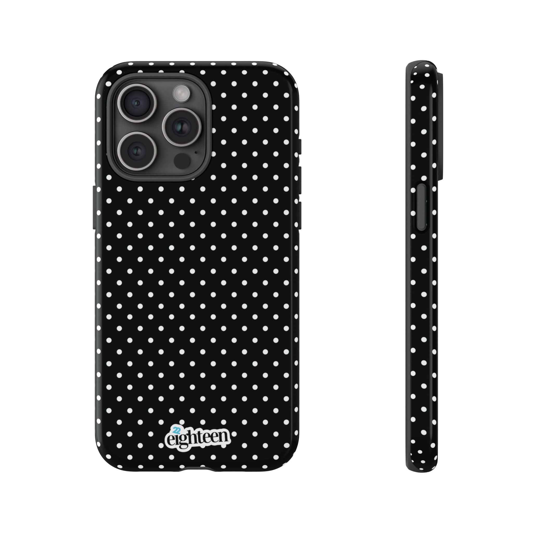 Black Dotty Tough Phone Case