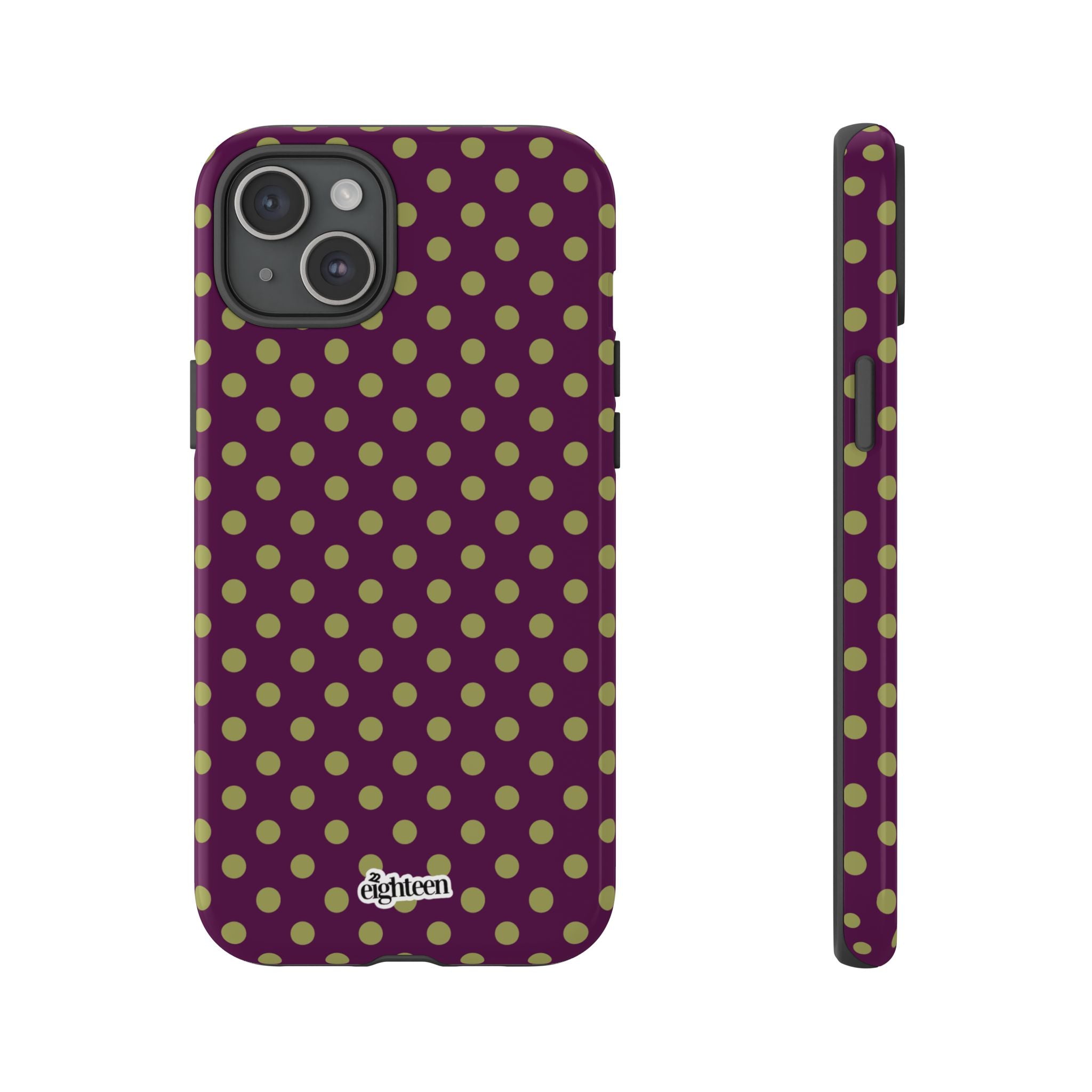 Deep Burgundy & Acacia Dot Theory Phone Case