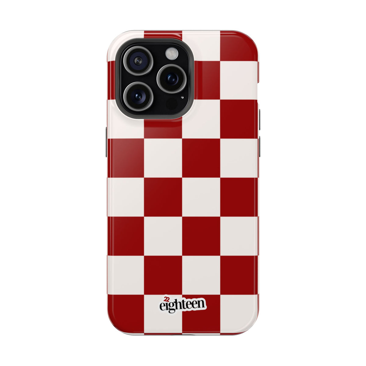 Crimson & Cream Check, Please! MagSafe Phone Case