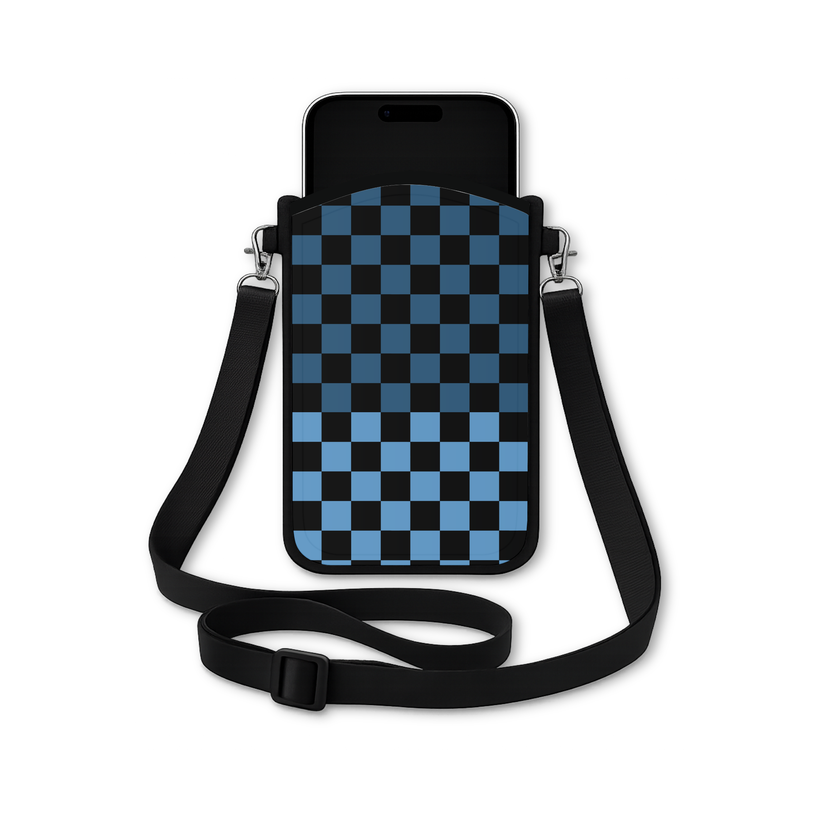 Split the Check Crossbody Phone Sleeve