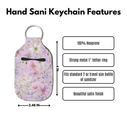Lilac Whisper Hand Sanitizer Keychain