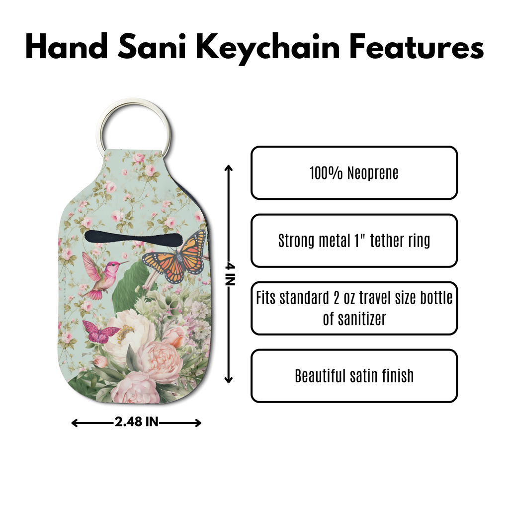 Botanic Bliss Hand Sanitizer Keychain