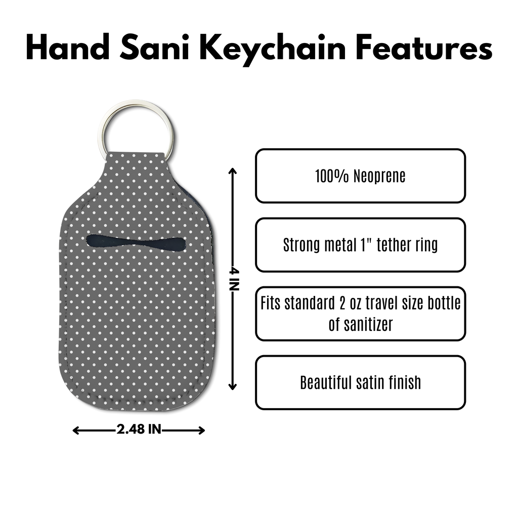 Dotty Hand Sanitizer Keychain