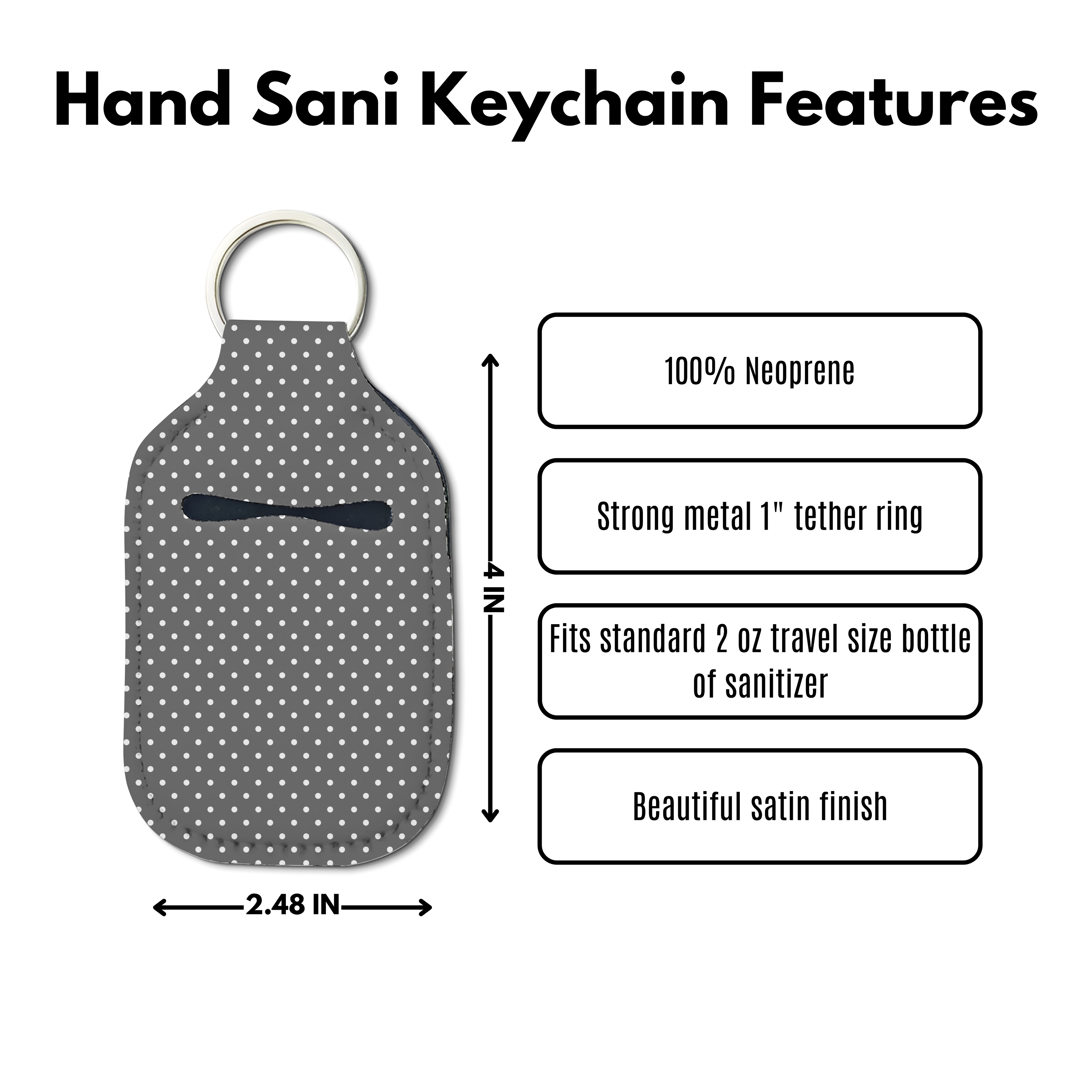 Dotty Hand Sanitizer Keychain