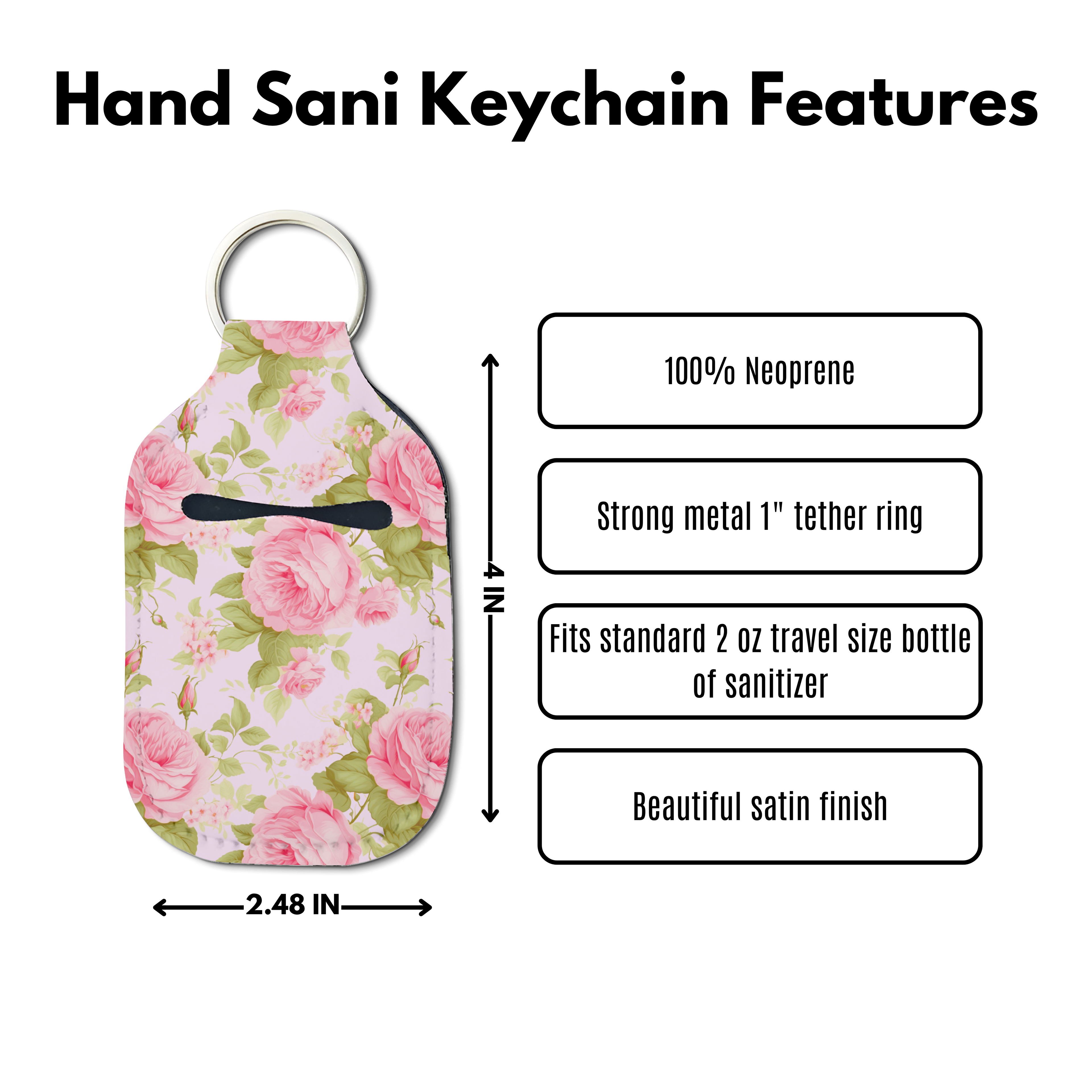 Forever Floral Sanitizer Keychain