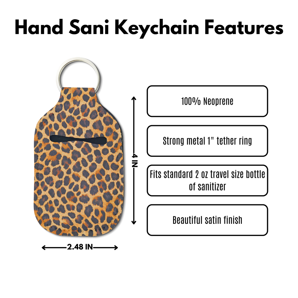 Lux Leopard Sanitizer Keychain