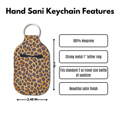 Lux Leopard Sanitizer Keychain