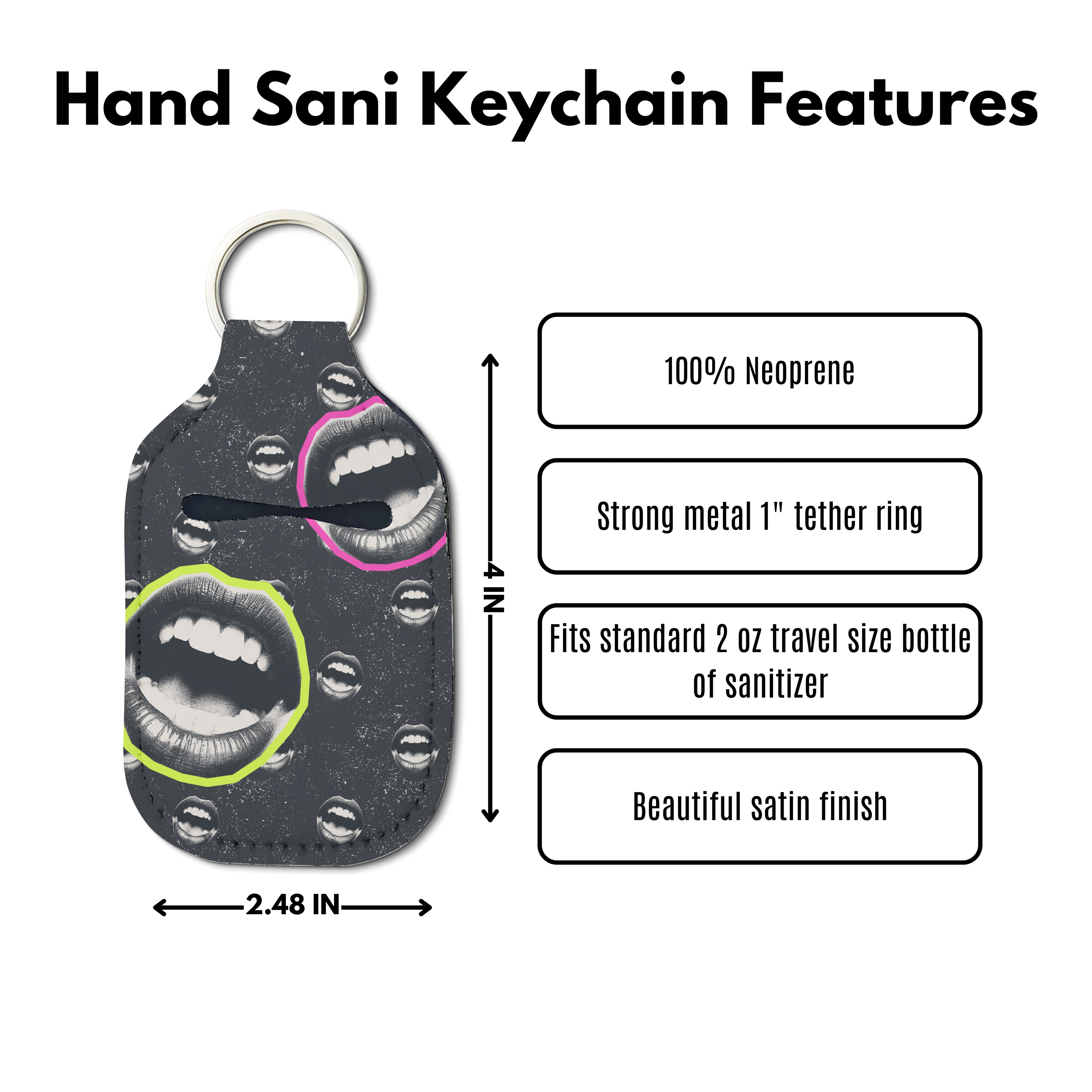 Lip Service Hand Sanitizer Keychain