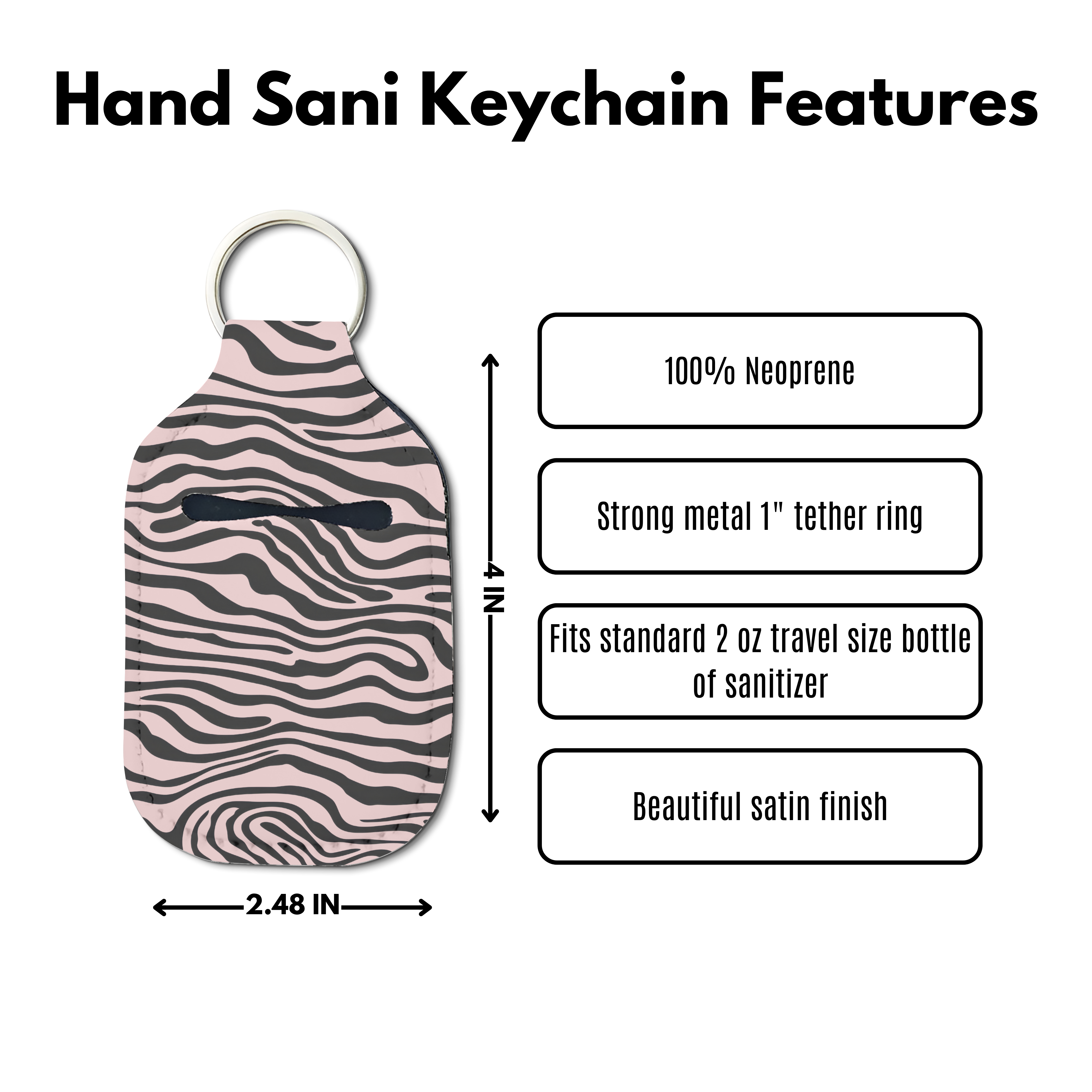 Saharan Stripe Sanitizer Keychain