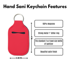 Solid Color Hand Sanitizer Keychain