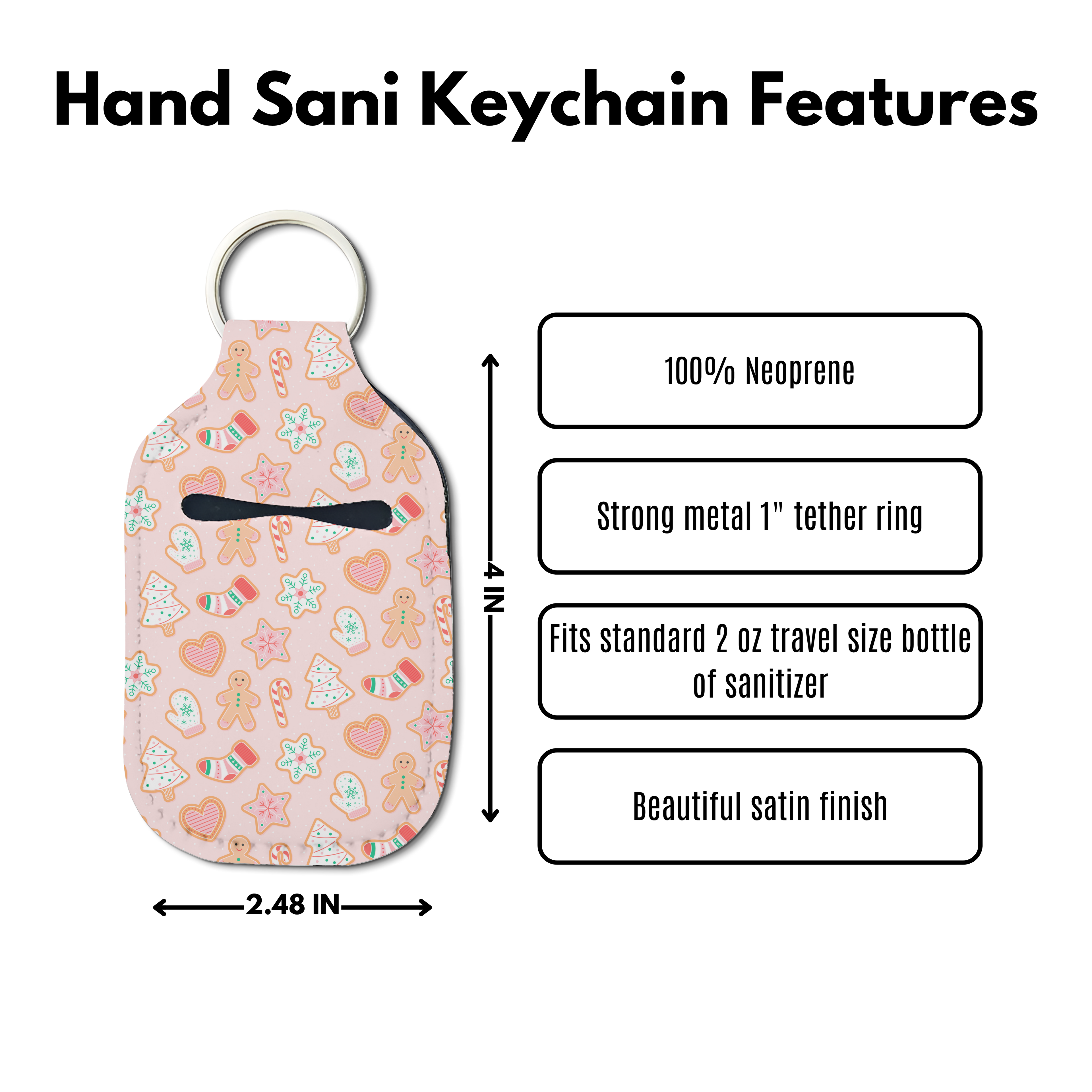 Gingerbread Bae Sanitizer Keychain