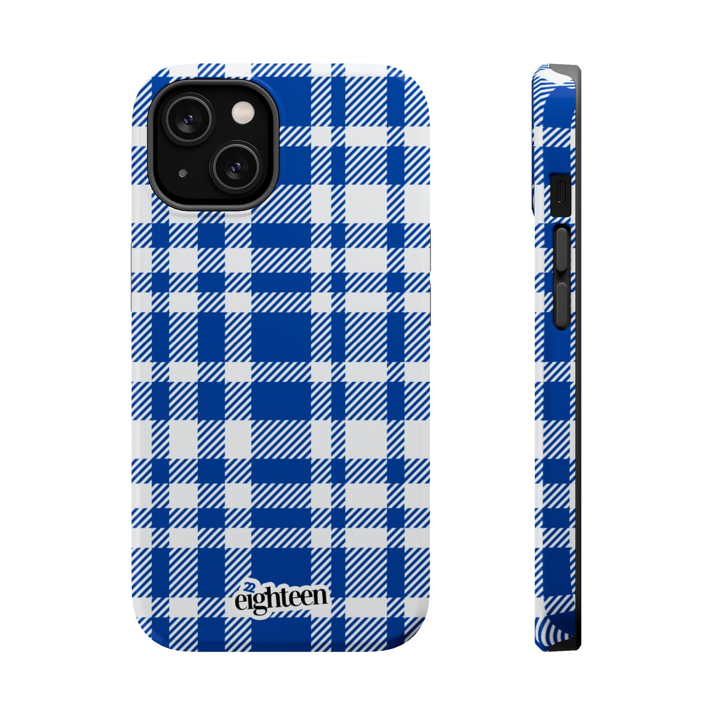 Royal Blue & White Sorority Plaid MagSafe Tough Case