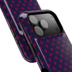 Night Blue & Burgundy Dot Theory MagSafe Phone Case