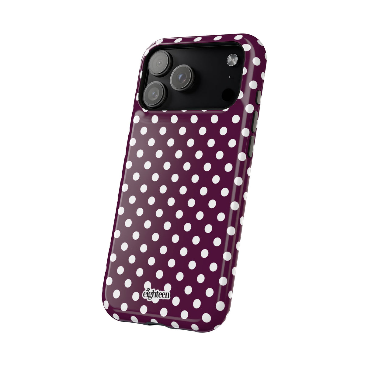 Maroon & White Dot Theory MagSafe Phone Case