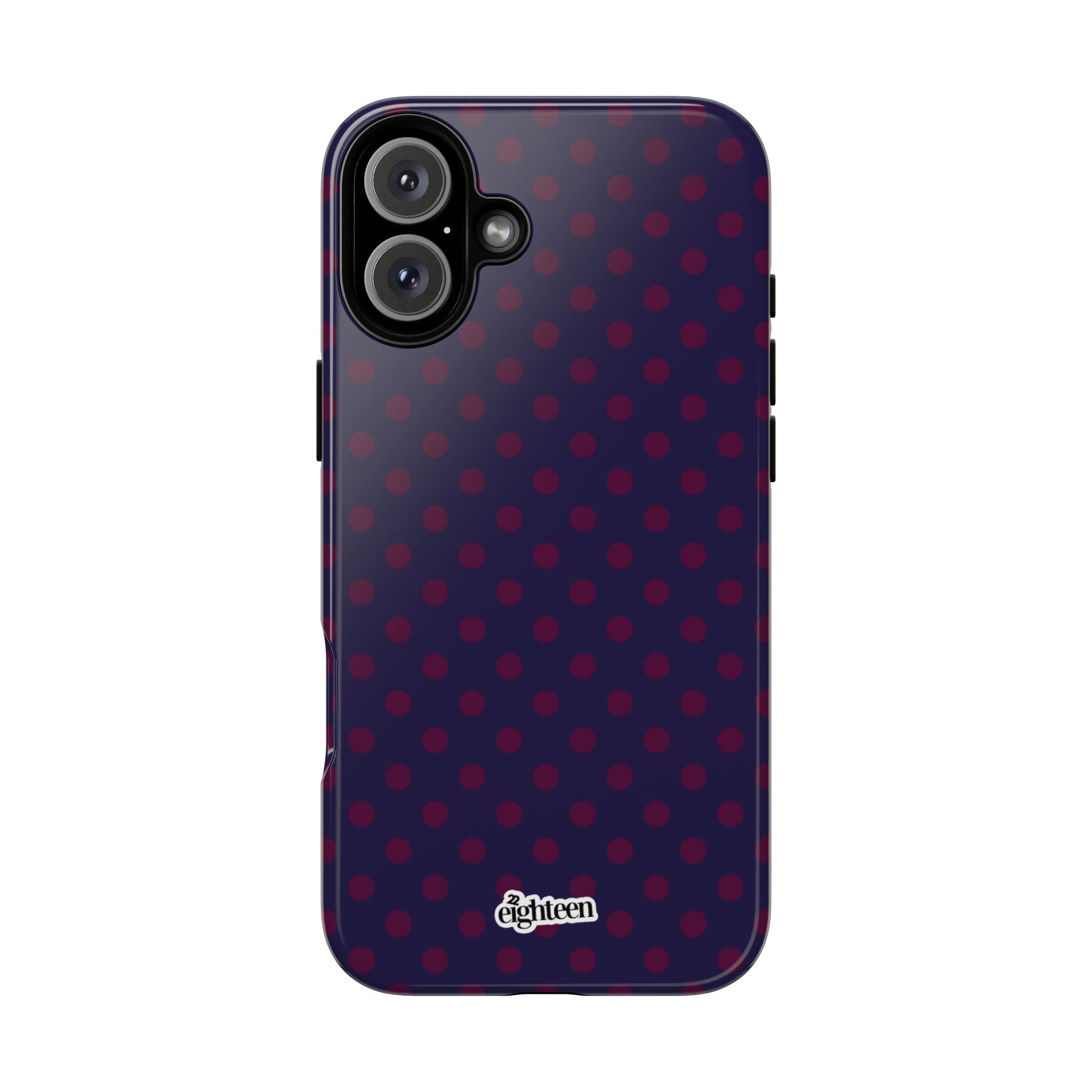 Night Blue & Burgundy Dot Theory Phone Case