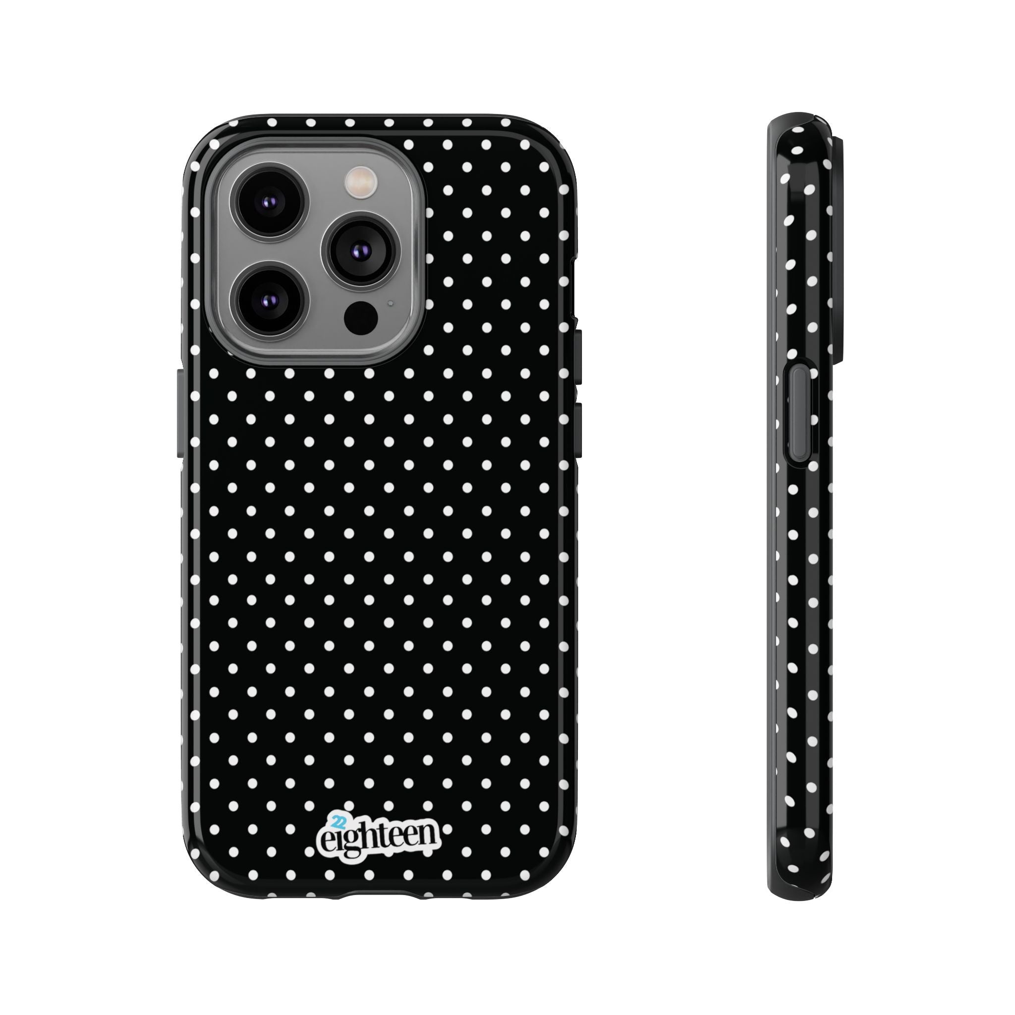 Black Dotty Tough Phone Case