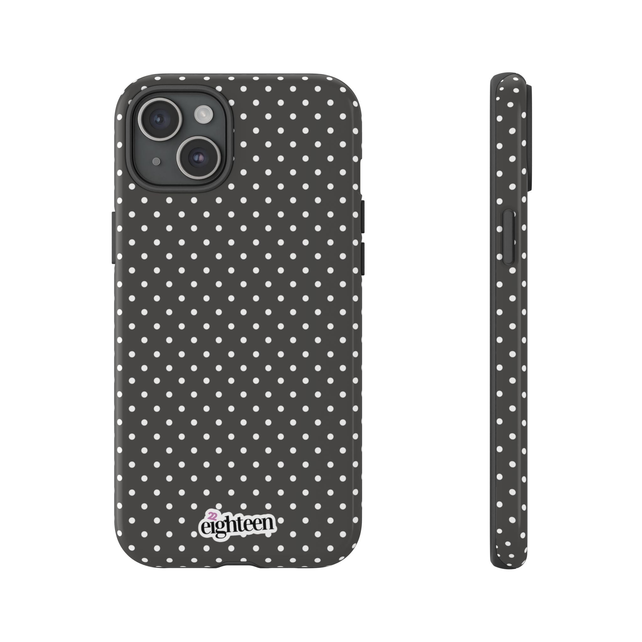 Charcoal Dotty Tough Phone Case