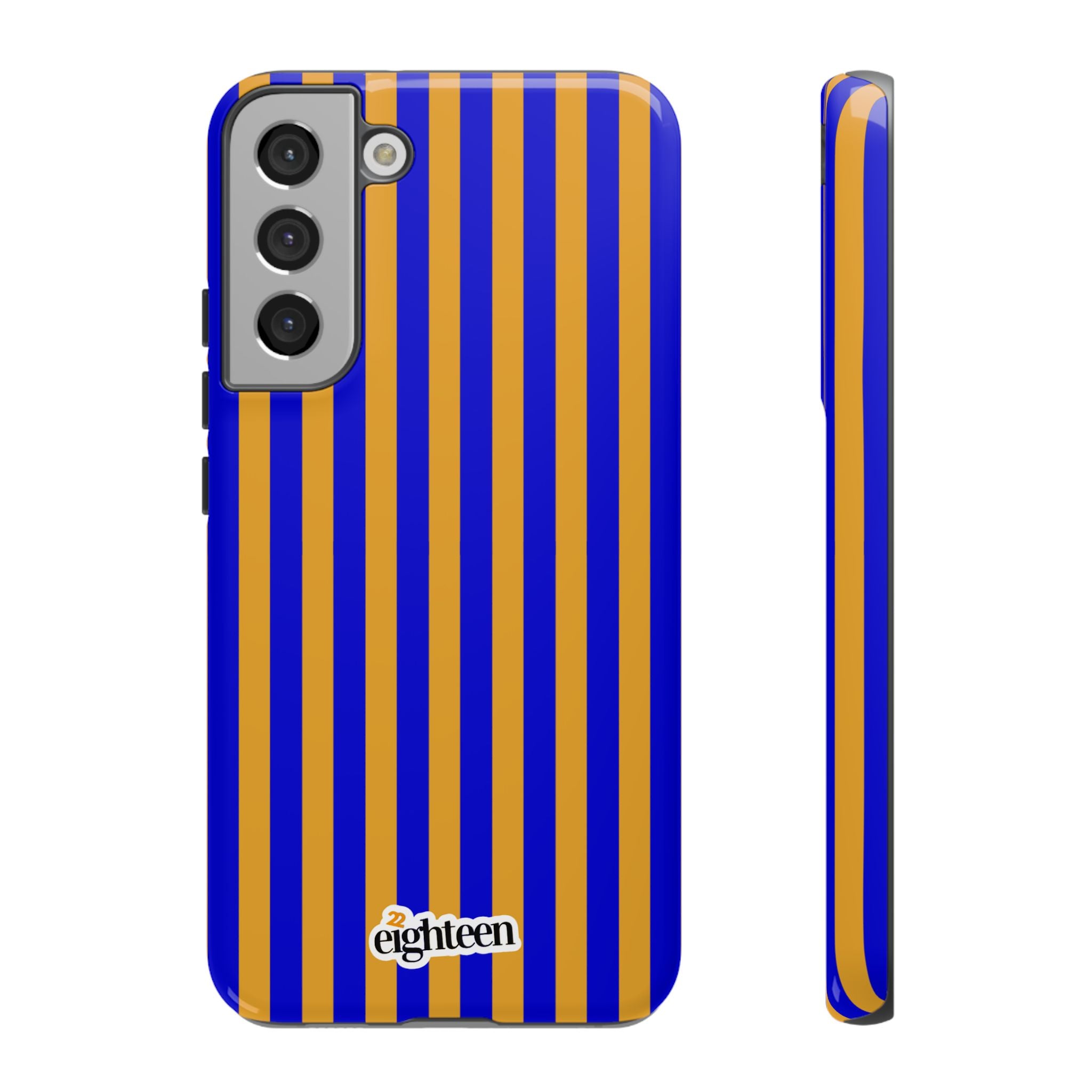 Royal Blue & Gold Baseline Tough Phone Case