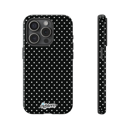 Black Dotty Tough Phone Case