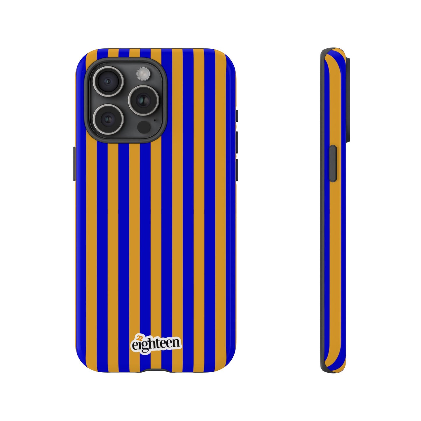 Royal Blue & Gold Stripe Tough Phone Case