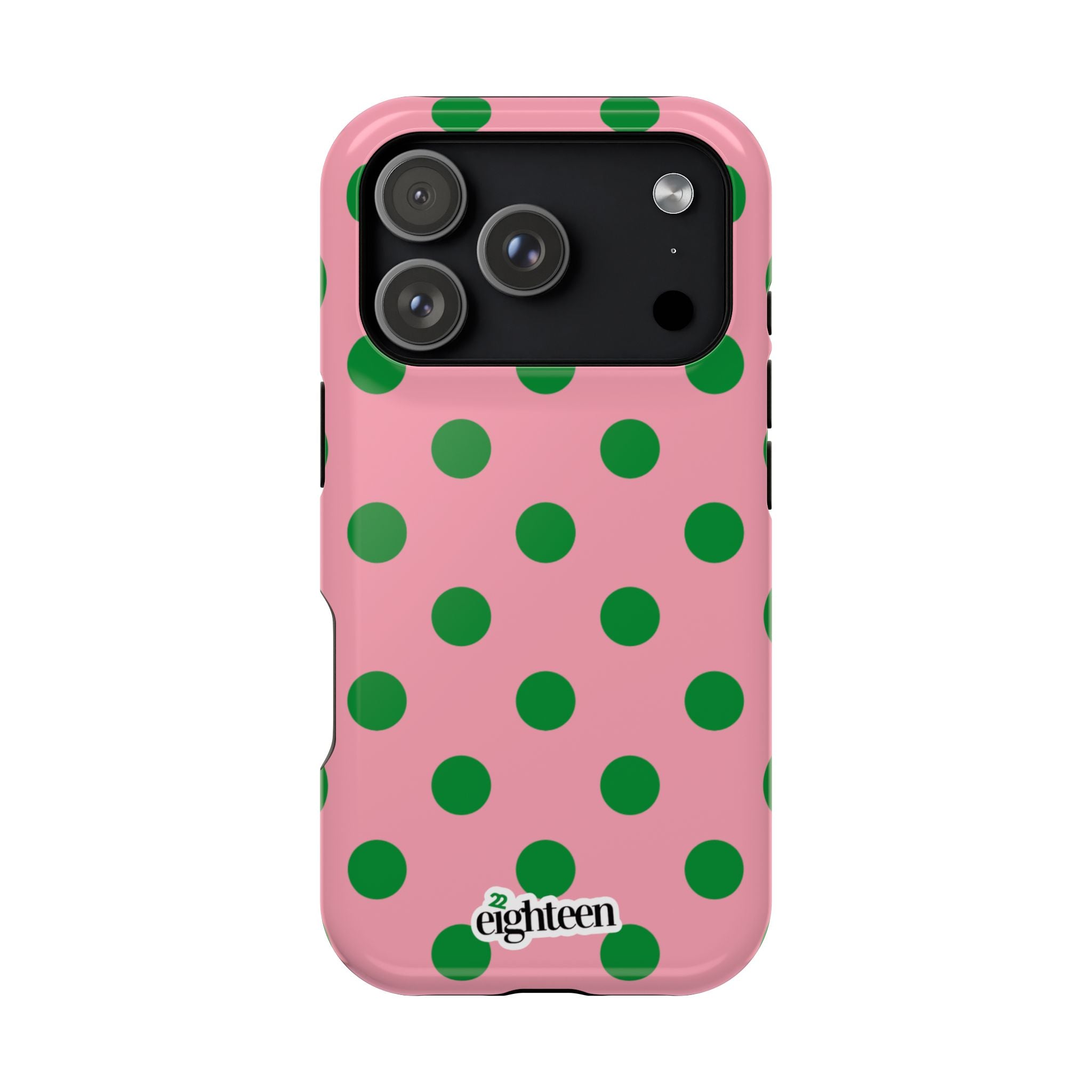 Pink Salmon & Apple Green Dot Theory MagSafe Tough Case