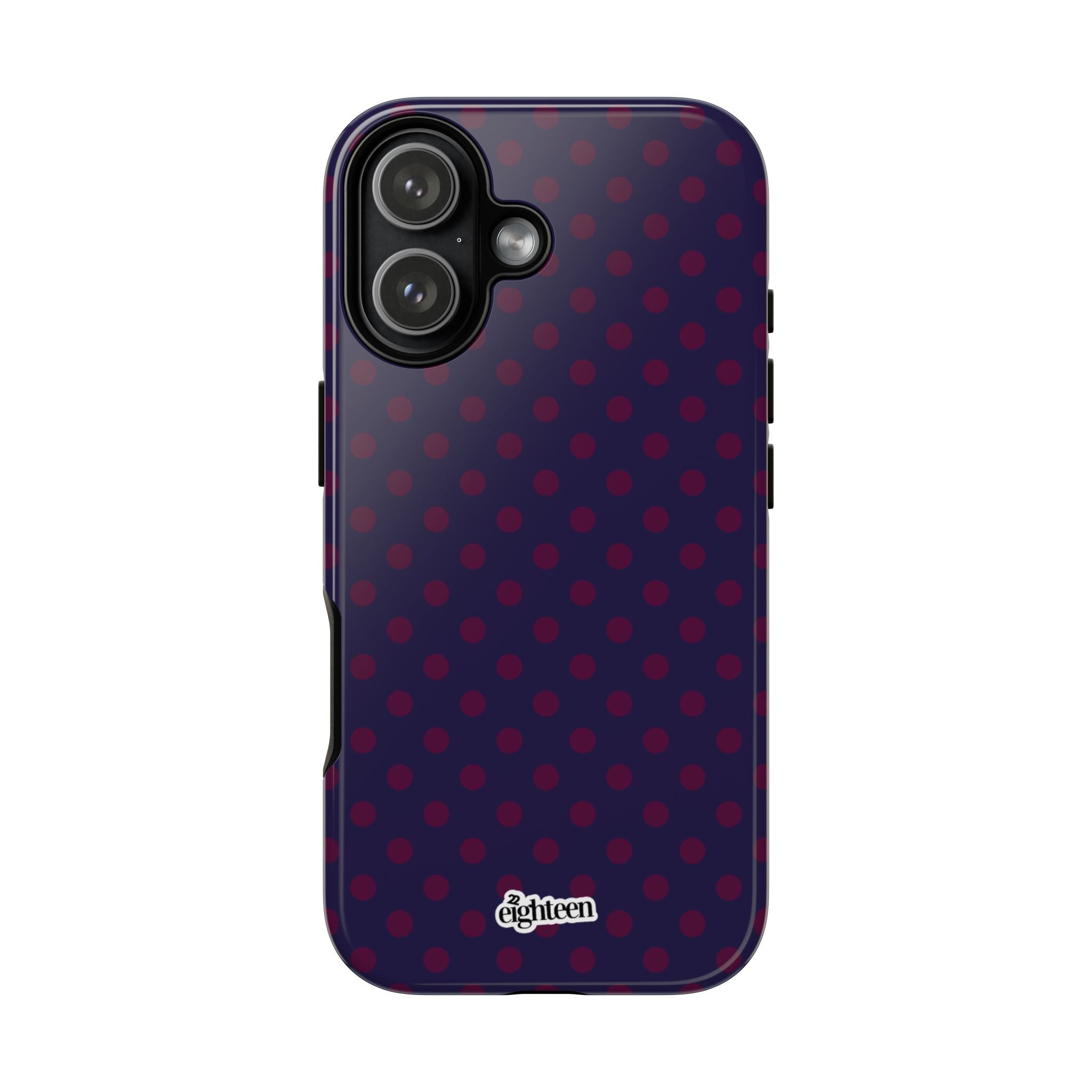 Night Blue & Burgundy Dot Theory Phone Case