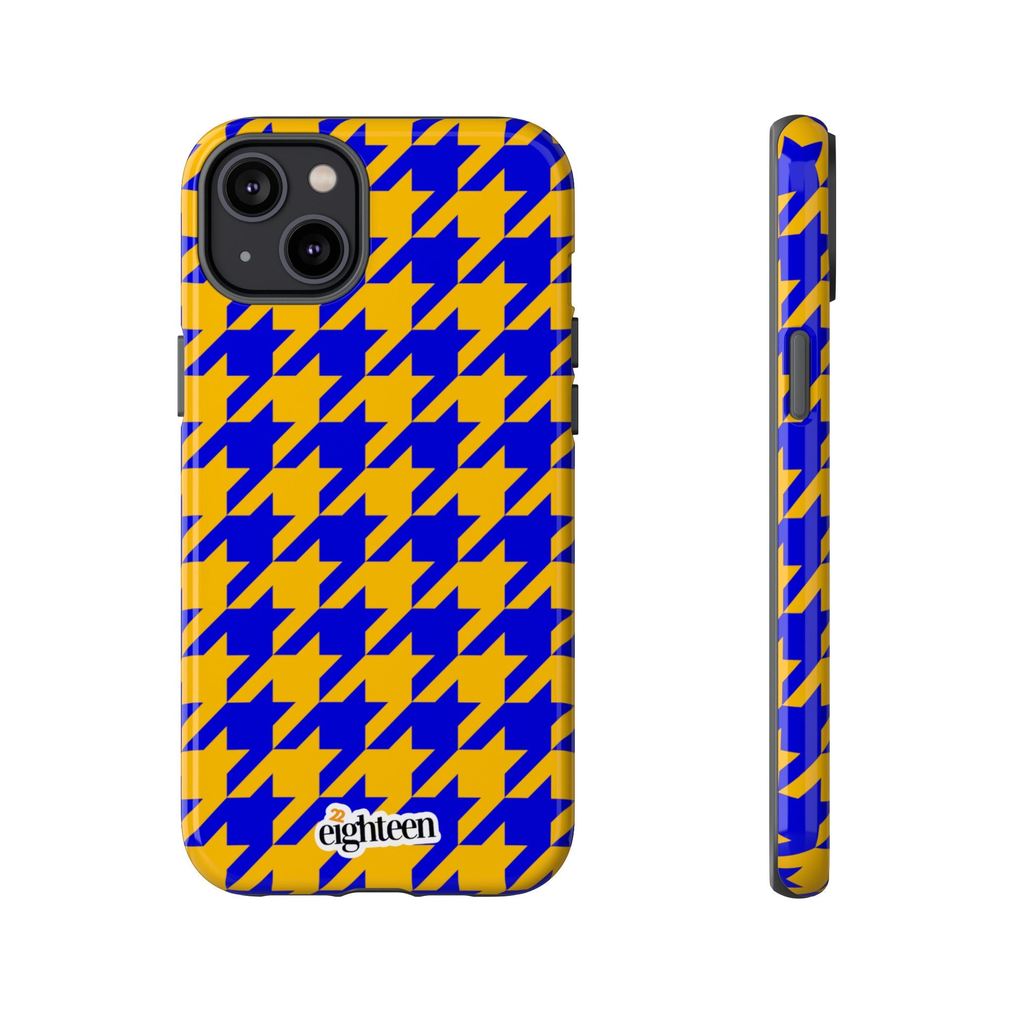 Royal Blue & Gold Staccato Tough Phone Case
