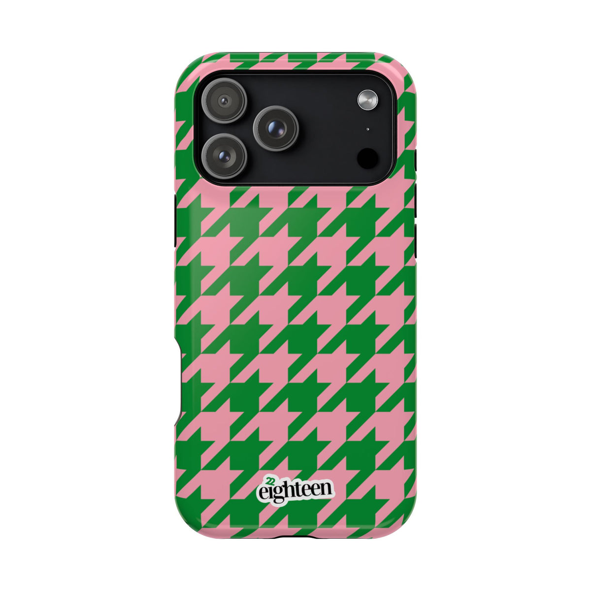 Pink Salmon & Apple Green Staccato MagSafe Phone Case