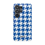 Royal Blue & White Staccato MagSafe Phone Case