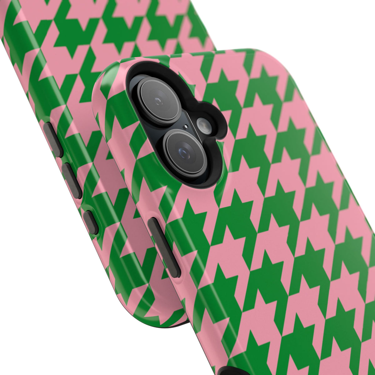 Pink Salmon & Apple Green Staccato MagSafe Phone Case