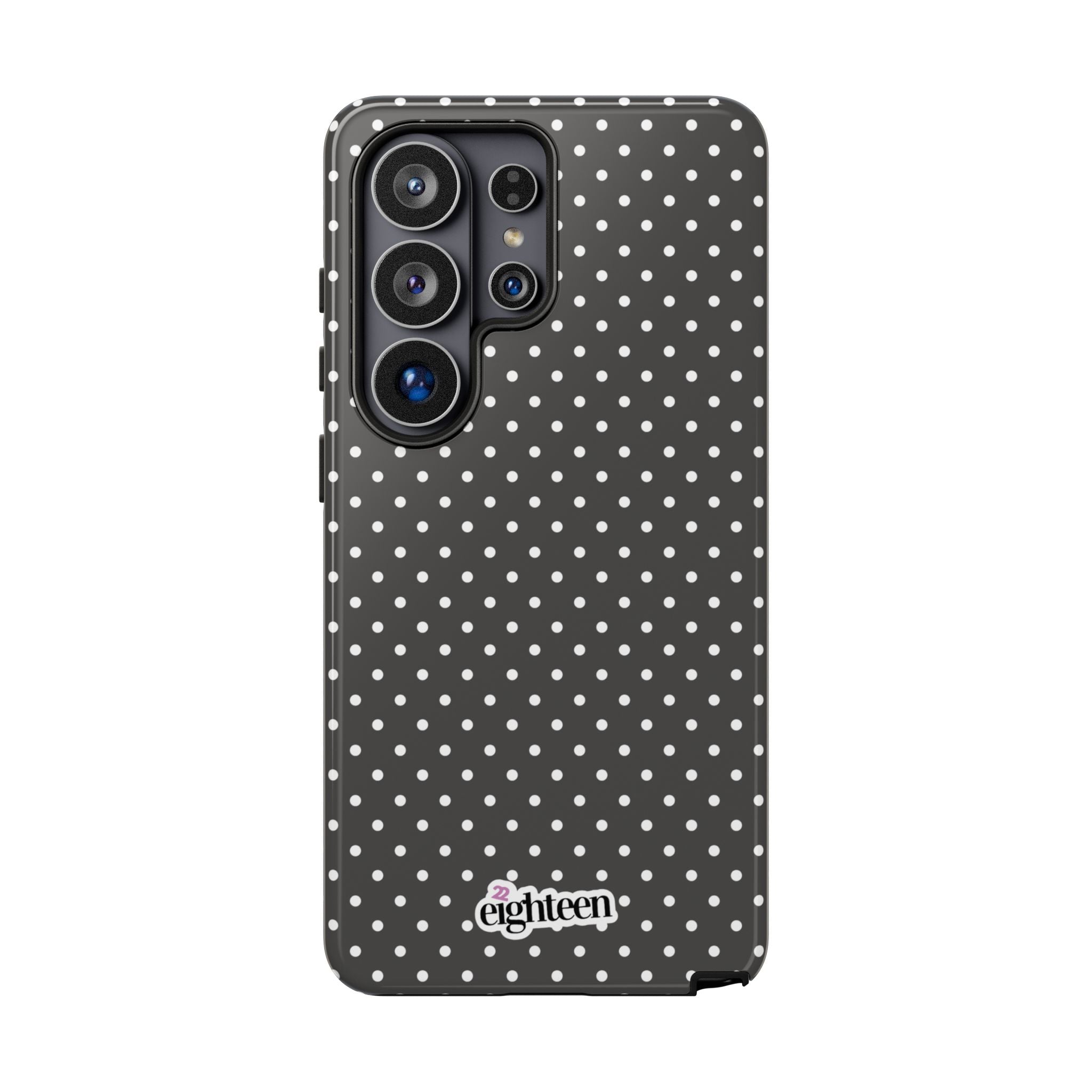 Charcoal Dotty Tough Phone Case