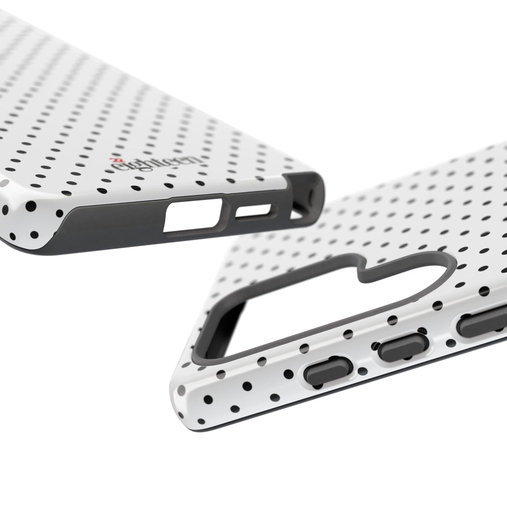White Dotty Tough Phone Case