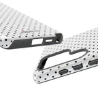 White Dotty Tough Phone Case
