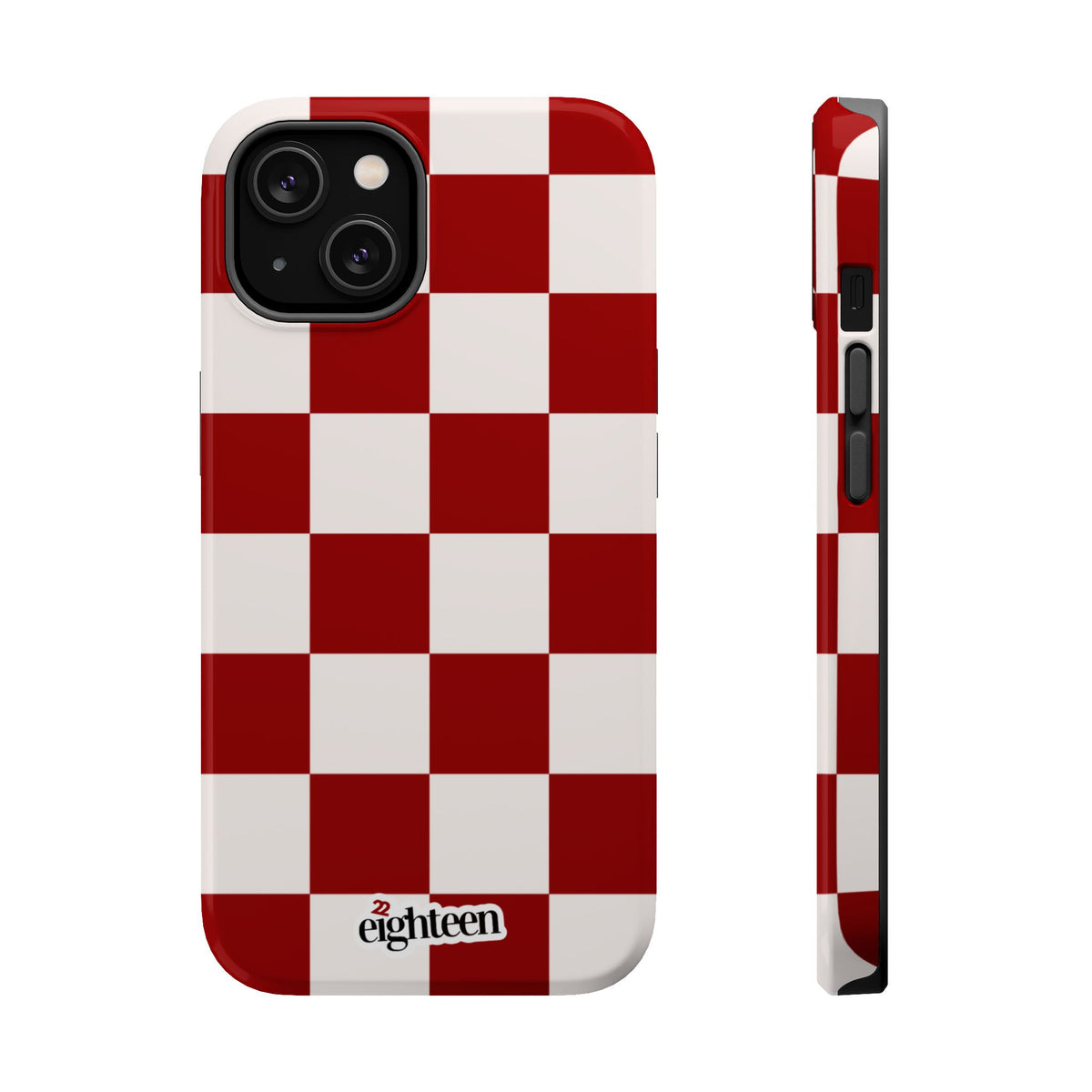 Crimson & Cream Check, Please! MagSafe Phone Case
